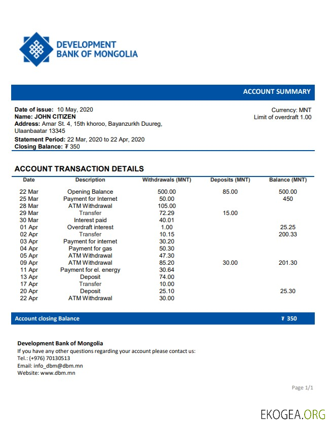 Banque de développement de Mongolie de Mongolie
